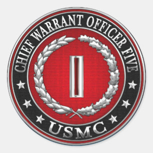 米国の海兵隊員: 主な令状5 (USMC CWO-5) [3D] ラウンドシール