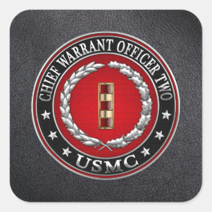 米国の海兵隊：主任令状2(USMC CWO-2) [3D] スクエアシール