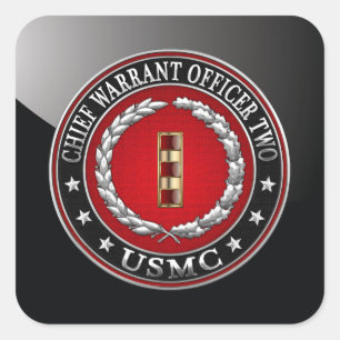 米国の海兵隊：主任令状2(USMC CWO-2) [3D] スクエアシール