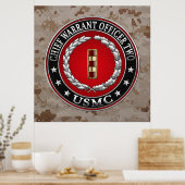 米国の海兵隊：主任令状2(USMC CWO-2) [3D] ポスター (キッチン)