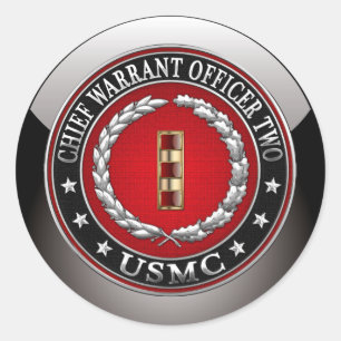 米国の海兵隊：主任令状2(USMC CWO-2) [3D] ラウンドシール