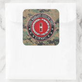 米国の海兵隊：主任令状3(USMC CWO-3) [3D] スクエアシール (バッグ)