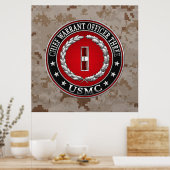 米国の海兵隊：主任令状3(USMC CWO-3) [3D] ポスター (キッチン)