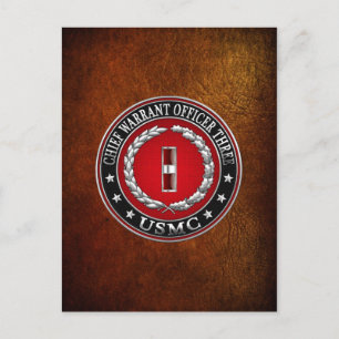 米国の海兵隊：主任令状3(USMC CWO-3) [3D] ポストカード