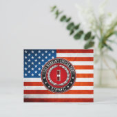 米国の海兵隊：主任令状3(USMC CWO-3) [3D] ポストカード (スタンド正面)