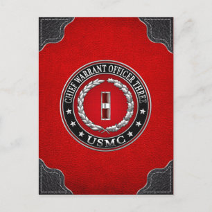 米国の海兵隊：主任令状3(USMC CWO-3) [3D] ポストカード