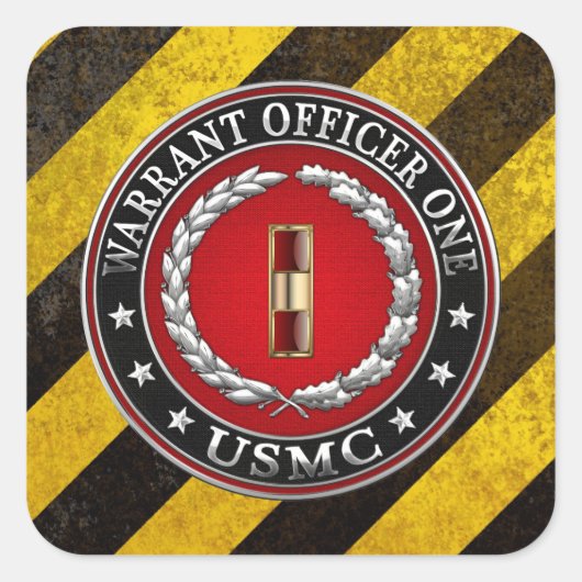 米国の海兵隊：准士官1(USMC WO-1) [3D] スクエアシール (正面)