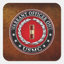 米国の海兵隊：准士官1(USMC WO-1) [3D] スクエアシール
