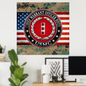 米国の海兵隊：最高令状フォー(USMC CWO-4) [3D] ポスター (ホームオフィス)