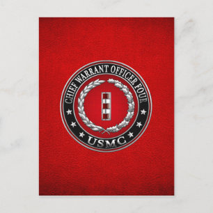 米国の海兵隊：最高令状フォー(USMC CWO-4) [3D] ポストカード