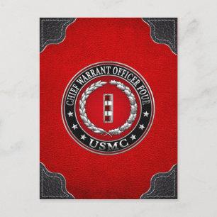 米国の海兵隊：最高令状フォー(USMC CWO-4) [3D] ポストカード