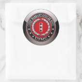 米国の海兵隊：最高令状フォー(USMC CWO-4) [3D] ラウンドシール (バッグ)