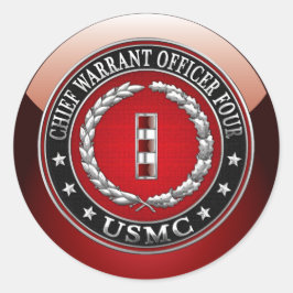 米国の海兵隊：最高令状フォー(USMC CWO-4) [3D] ラウンドシール