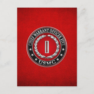 米国の海兵隊：最高令状5号(USMC CWO-5) [3D] ポストカード