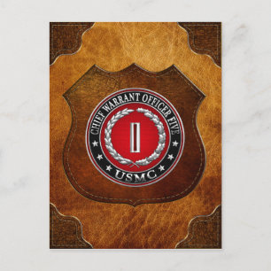 米国の海兵隊：最高令状5号(USMC CWO-5) [3D] ポストカード
