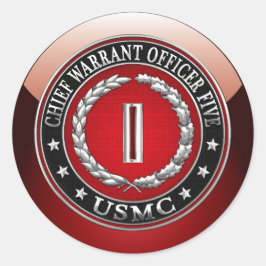 米国の海兵隊：最高令状5号(USMC CWO-5) [3D] ラウンドシール
