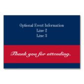 米国の海兵隊-青いテーブルカード テーブルナンバー (裏面)