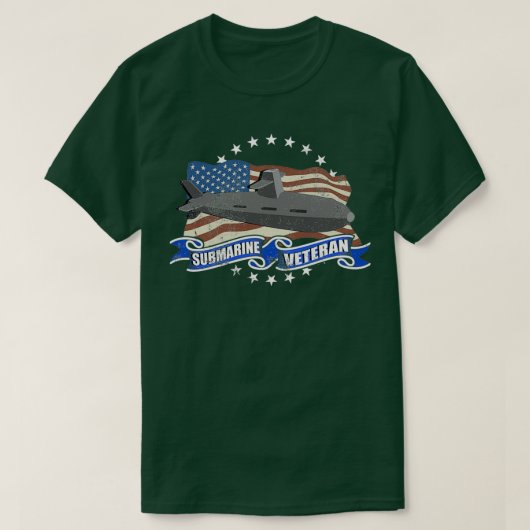米国の海底戦闘退役軍人 Tシャツ (デザイン正面)
