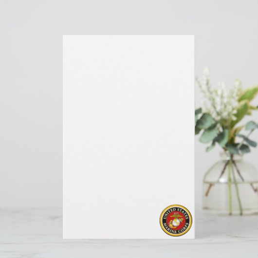 米国の海洋の公式のシール 便箋 (スタンド正面)