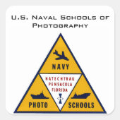 米国の海軍写真学校#1シール スクエアシール (正面)