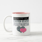 米国の消防士の特性 ツートーンマグカップ (左)