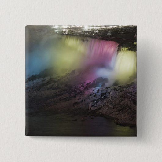 米国の滝 缶バッジ (正面)