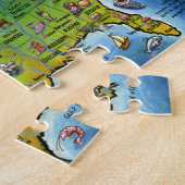 米国の漫画の地図のパズル ジグソーパズル (側面)