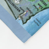 米国の漫画の地図 フリースブランケット (角)