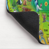 米国の漫画の地図 マウスパッド (コーナー)