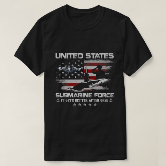 米国の潜水艦の力の退役軍人それが良いフラグViを取得 Tシャツ (デザイン正面)