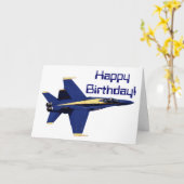 米国の濃紺の天使のバースデー・カード カード (黄色い花)