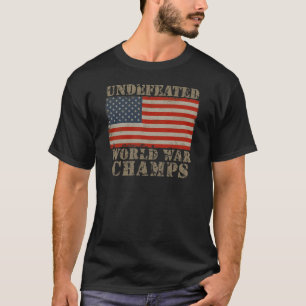 米国の無敗の世界大戦のチャンピオン Tシャツ
