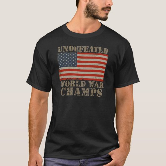 米国の無敗の世界大戦のチャンピオン Tシャツ (正面)