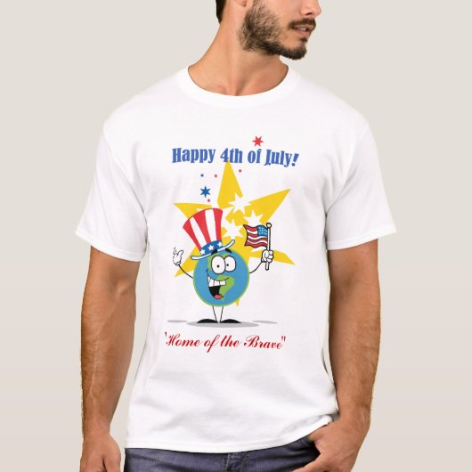 米国の独立記念日のお祝い Tシャツ (正面)