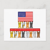 米国の留学生へようこそ ポストカード (正面)