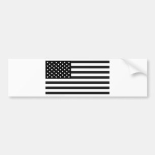 米国の白黒旗 バンパーステッカー