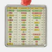 米国の社会統計量および大都市1890年 メタルオーナメント (正面)