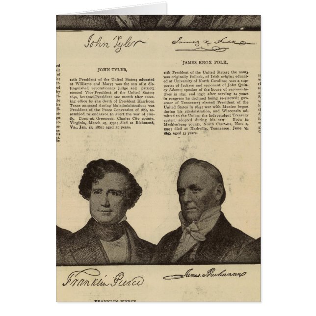 米国の社長、サイン、伝記 (正面)