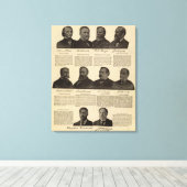 米国の社長、サイン、伝記 キャンバスプリント (インサイチュ (ウッドフロア))