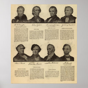 米国の社長、サイン、伝記 ポスター