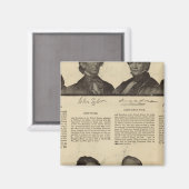 米国の社長、サイン、伝記 マグネット (正面/裏面)