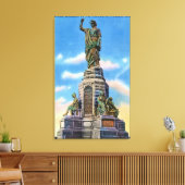 米国の祖先へのNat'l記念碑のビュー キャンバスプリント (インサイチュ (リビング))