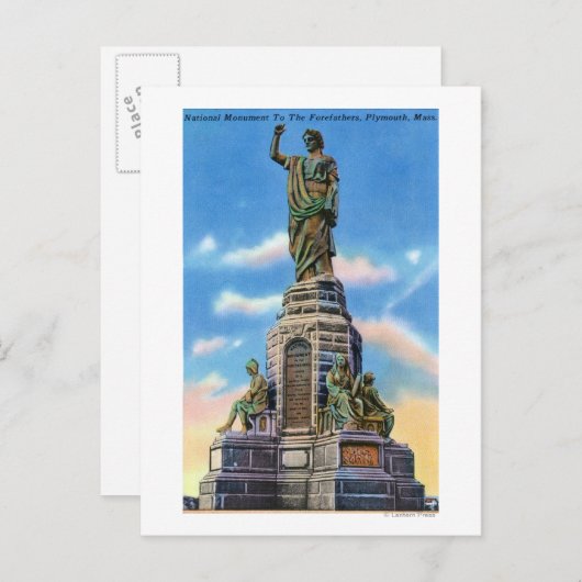 米国の祖先へのNat'l記念碑のビュー ポストカード (正面/裏面)