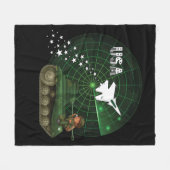 米国の空軍、レーダー、ジェット機、軍隊、タンク、兵士 フリースブランケット (正面(横))