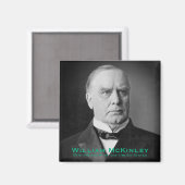 米国の第25代大統領であるTariff King William McKinley マグネット (正面/裏面)