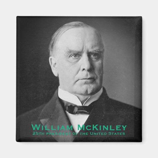 米国の第25代大統領であるTariff King William McKinley マグネット (正面)