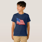 米国の米国の古い栄光の旗 Tシャツ (正面フル)