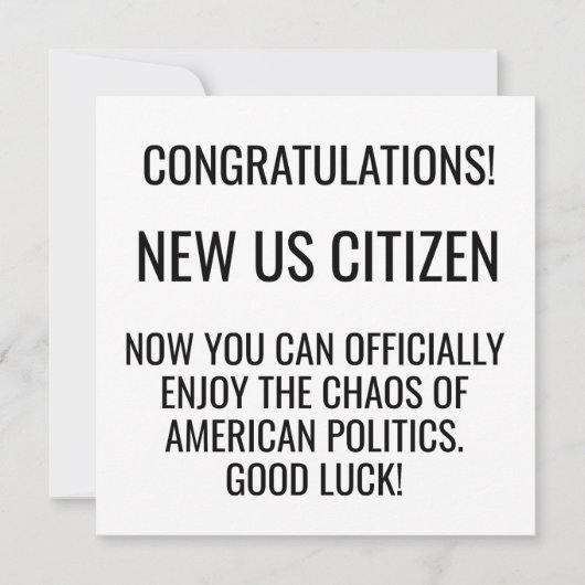 米国の米国市民帰化の移民 シーズンカード (正面)