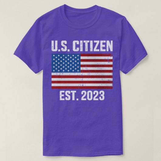 米国の米国市民2023年に新しい市民権を取得 Tシャツ (デザイン正面)
