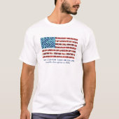 米国の米国旗のカッコいいのカムフラージュの愛国心が強いカスタム Tシャツ (正面)